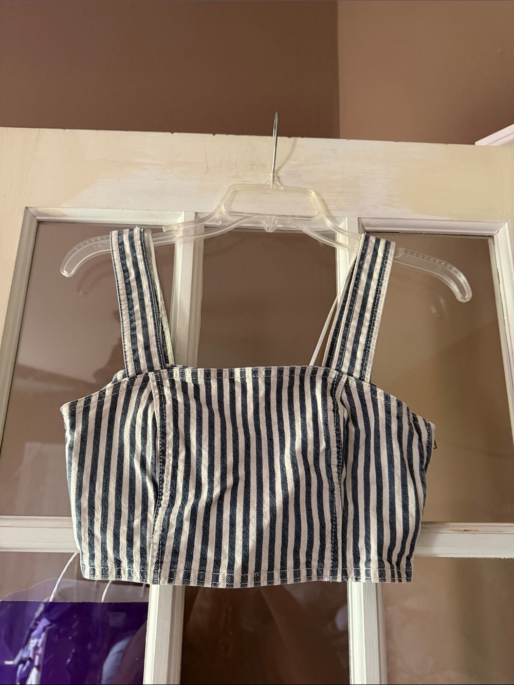 Zara denim crop top